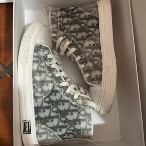 Dior Oblique Canvas - High-Top Sneaker White and Black (original)